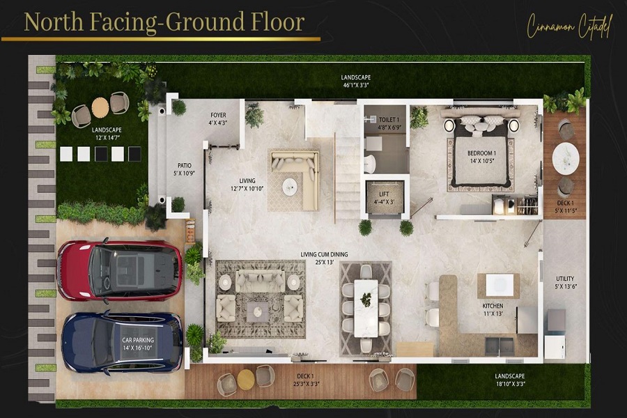North Facing Floor Plan